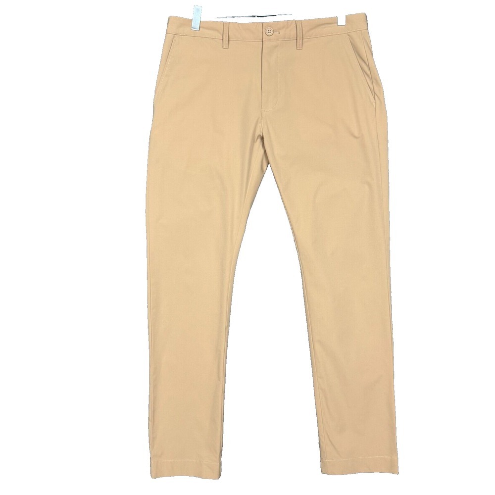 J Crew Pants Mens 32x30 Fits 34 Khaki Flex Slim‎ Golf Preppy AA712 Polyester